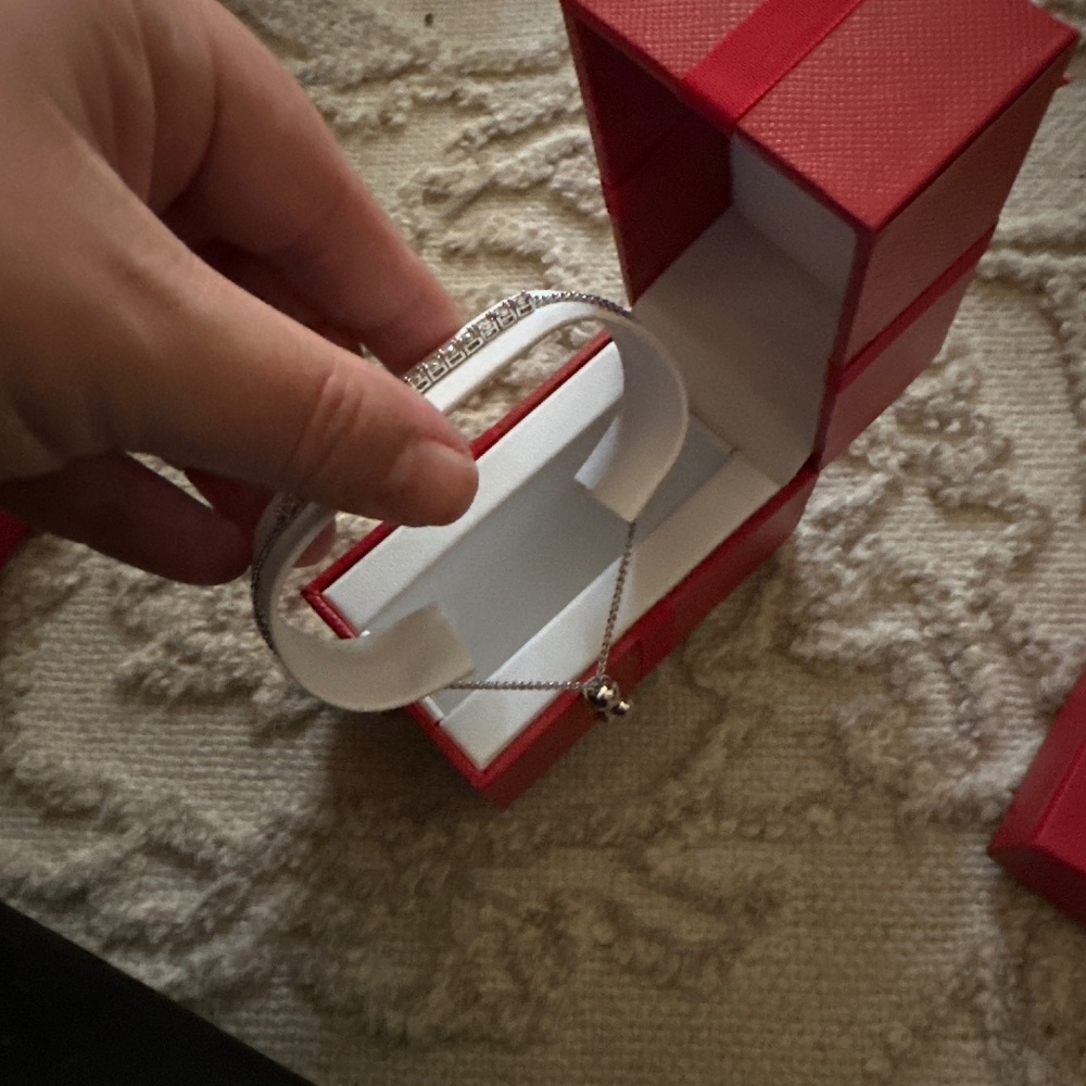 Macys Silver Diamond Bracelet - image 2